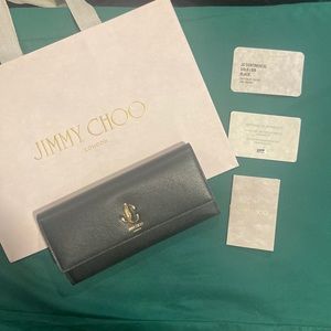 Jimmy Choo NEW Black JC Continental OGLR Ladies Wallet.